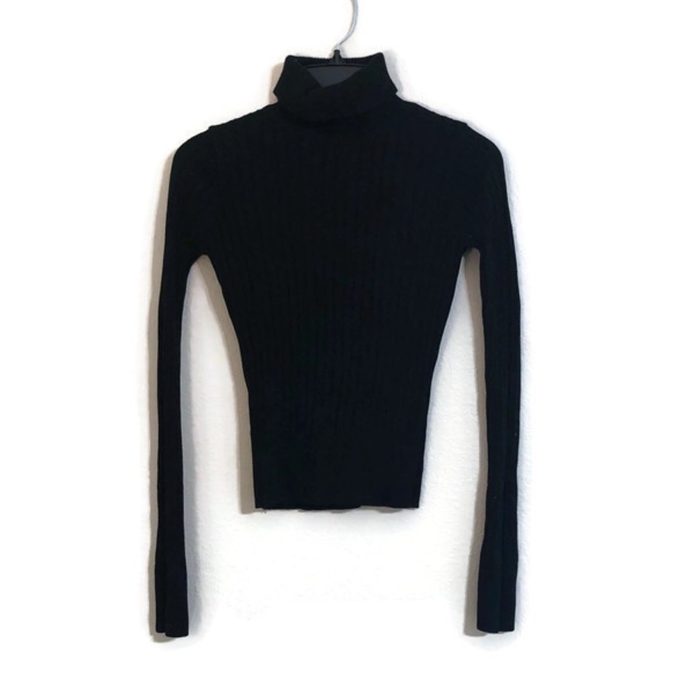 Small black turtleneck sweater